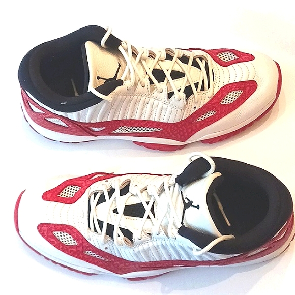 AIR Jordan Men's 11X1 Retro Low IE Gym Red/White Sneakers Size 10.5 - Picture 10 of 13